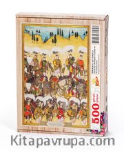 Surname - Birinci Gün. Padişah ve Hizmetlileri Okmeydanı'na Gidiyorlar Ahşap Puzzle 500 Parça (TS70-D)