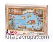 Surname - Yedinci Gün. Fener İskelesinde Çengiler Ve Beygirli Talika Ahşap Puzzle 500 Parça (TS90-D)