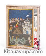 Surname - İkinci Gün. Fişekten Yapılma Kale ve Yedi Başlı Ejder Ahşap Puzzle 500 Parça (TS78-D)