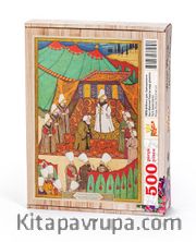 Surname - Birinci Gün. Sadrazamların Hacı Mehmed Paşa’ya Saygı Gösterisi Ahşap Puzzle 500 Parça (TS72-D)