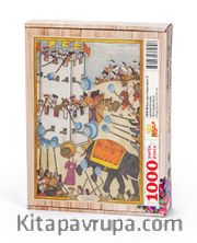 Surname - İkinci Gün. Kaleyi Çeken Fil Görünümlü Kukla Ahşap Puzzle 1000 Parça (TS79-M)