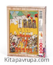 Surname - Birinci Gün. Dîvan-I Âlî Mensupları Padişahın Hizmetlilerini Seyreyliyorlar Ahşap Puzzle 1000 Parça (TS63-M)