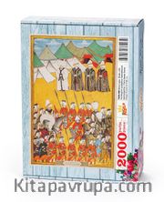 Surname - Birinci Gün. Dîvan-ı Âlî Mensupları Padişahın Hizmetlilerini Seyreyliyorlar Ahşap Puzzle 2000 Parça (TS58-MM)