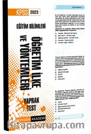 2023 KPSS Eğitim Bilimleri Öğretim İlke ve Yöntemleri Yaprak Test