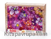 Mor Menekşeler (Sürpriz Parçalı) Ahşap Puzzle 500 Parça (BC10-D)