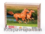 Atlar Ahşap Puzzle 500 Parça (HV02-D)
