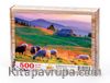Günbatımı ve Koyunlar Ahşap Puzzle 500 Parça (HV12-D)