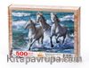 Deniz Kenarında Atlar Ahşap Puzzle 500 Parça (HV14-D)