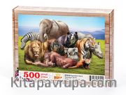 Hayvanlar Alemi Ahşap Puzzle 500 Parça (HV32-D)
