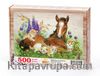 Tay ve Kedicikler Ahşap Puzzle 500 Parça (HV54-D)