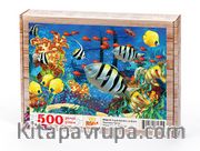 Tropik Balıklar ve Batık Ahşap Puzzle 500 Parça (HV66-D)