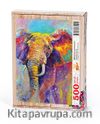Holi Festivalinde Fil Ahşap Puzzle 500 Parça(HV74-D)