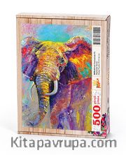 Holi Festivalinde Fil Ahşap Puzzle 500 Parça(HV74-D)