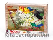 Çevredeki At Ahşap Puzzle 500 Parça (KJ04-D)