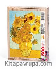 Bir Vazoda On İki Günebakan - Vincent Van Gogh Ahşap Puzzle 500 Parça (KR04-D)