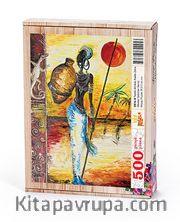 Testili Afrikalı Kadın Zaire Ahşap Puzzle 500 Parça (UK14-D)