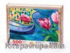 Pembe Laleler ve Gondol Venedik Ahşap Puzzle 500 Parça (UK12-D)
