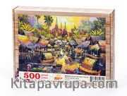 Su Kenarında Yaşam Tayland Ahşap Puzzle 500 Parça (UK10-D)