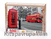 Fleet Caddesi Londra Ahşap Puzzle 500 Parça (UK02-D)