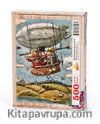 Zeplinli Balon Seyahati Ahşap Puzzle 500 Parça (MF16-D)