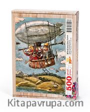 Zeplinli Balon Seyahati Ahşap Puzzle 500 Parça (MF16-D)