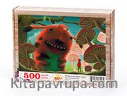 Turuncu Mantar canavarı Ahşap Puzzle 500 Parça (MF18-D)