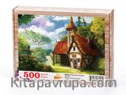 Alplerde Fantastik Köy Evi Ahşap Puzzle 500 Parça (MF28-D)