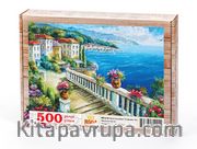 Sahil Kasabası / Tırabzanlı Yol Ahşap Puzzle 500 Parça (MZ12-D)