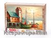 Balıkçı Liman Köyü Ahşap Puzzle 500 Parça (MZ48-D)