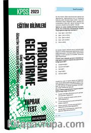 2023 KPSS Eğitim Bilimleri Program Geliştirme Yaprak Test