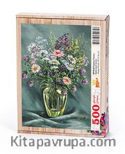Papatya Vazosu Ahşap Puzzle 500 Parça (NT10-D)