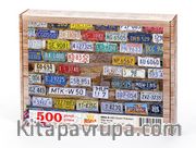 ABD Eyalet Plakaları Ahşap Puzzle 500 Parça (OB06-D)