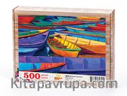 Renkli Kayıklar Ahşap Puzzle 500 Parça (OB08-D)
