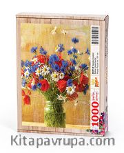 Vazoda Çiçekler Bahçe Çiçek Serisi Ahşap Puzzle 1000 Parça (BC07-M)	