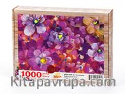 Mor Menekşeler (Sürpriz Parçalı) Ahşap Puzzle 1000 Parça (BC09-M)