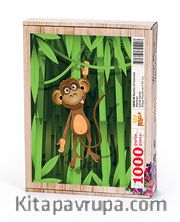 Bambu Ormanında Maymun Ahşap Puzzle 1000 Parça (CK03-M)