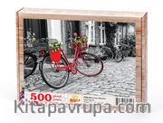Kırmızı Bisiklet Ahşap Puzzle 500 Parça (TT04-D)