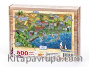 Türkiye Minyatürleri - Tekirdağ - Nasuhi Hasan Çolpan Ahşap Puzzle 500 Parça (TS52-D)