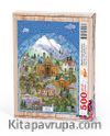 Türkiye Minyatürleri - Erzurum - Nasuhi Hasan Çolpan Ahşap Puzzle 500 Parça (TS44-D)