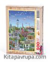Türkiye Minyatürleri - Ankara - Nasuhi Hasan Çolpan	Ahşap Puzzle 500 Parça (TS34-D)