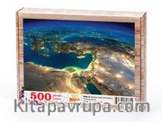 Türkiye Uydu Görüntüsü Ahşap Puzzle 500 Parça (TR04-D)