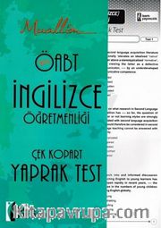 2016 ÖABT Muallim İngilizce Öğretmenliği Çek Kopart Yaprak Test