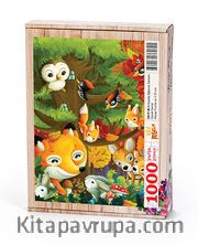 Ormanda Eğlence Zamanı Ahşap Puzzle 1000 Parça (CK17-M)
