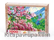 Fuji'de Bahar ve Sakura Ahşap Puzzle 1000 Parça (DG15-M)