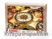Köstekli Saatler Ahşap Puzzle 1000 Parça (HR03-M)