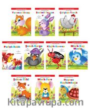 Atasözleriyle Masallar Seti Düz Yazılı (10 Kitap Takım Büyük Boy)