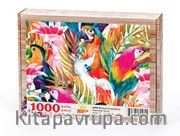Renkli Papağanlar Ahşap Puzzle 1000 Parça (HV09-M)