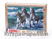 Deniz Kenarında Atlar Ahşap Puzzle 1000 Parça (HV13-M)