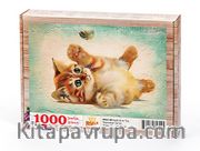 Kedicik ve Tuy Ahşap Puzzle 1000 Parça (HV41-M)