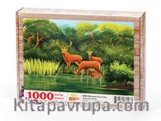 Benekli Geyik Ailesi Ahşap Puzzle 1000 Parça (HV57-M)